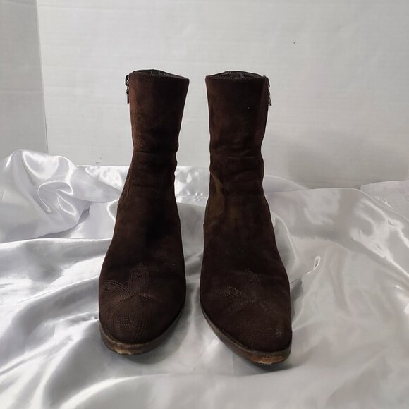 Prada Brown Suede Ankle Boots Women’s EU 38.5 Very Good Used Condition Designer - Picture 16 of 16